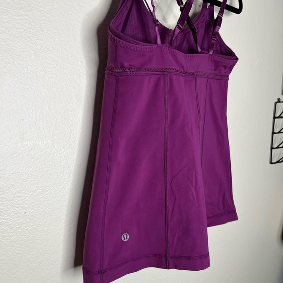 Lululemon Purple cross back Tank top - Picture 4 of 8